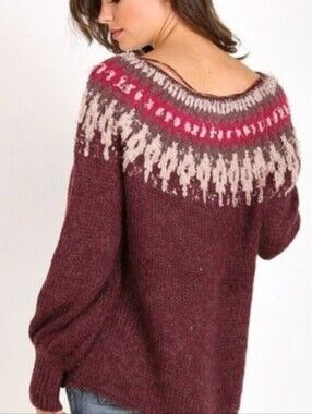 Free People Baltic Fairisle Sweater Size M